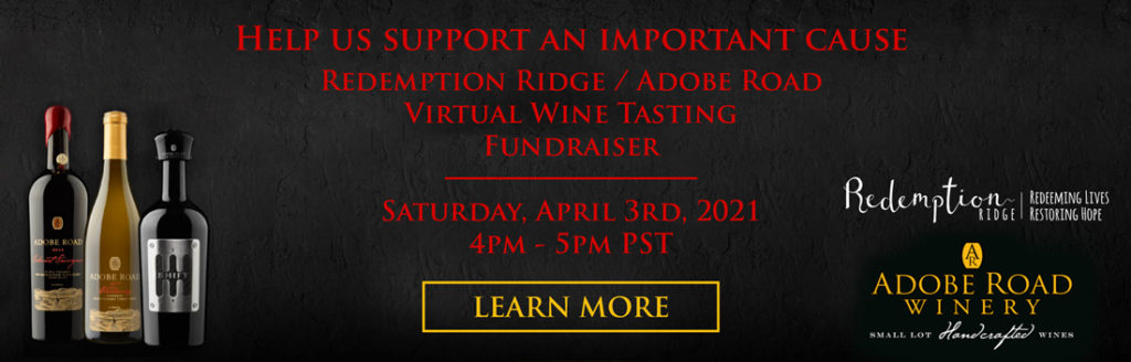 Redemption Ridge Wine Fundraiser Banner